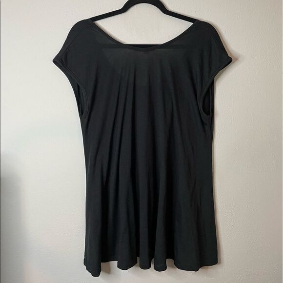 Wildfox Short Sleeve Top Twist Pop Fuzz Tulum Tunic Black - Picture 4 of 8